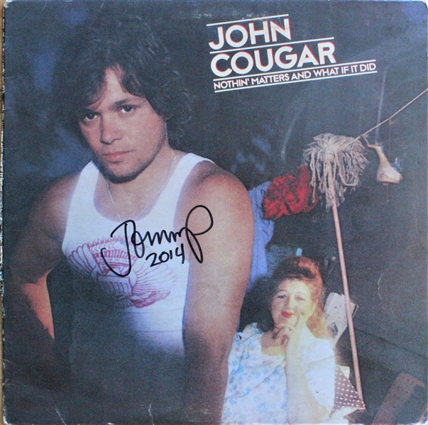 John Cougar Mellencamp Signed Album Covers (ACOA)