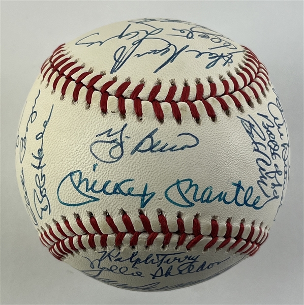 Yankees 1961 World Series Champions Team Signed OAL Baseball w/ Mantle, Ford, Berra, & More! (32 Sigs)(JSA LOA)