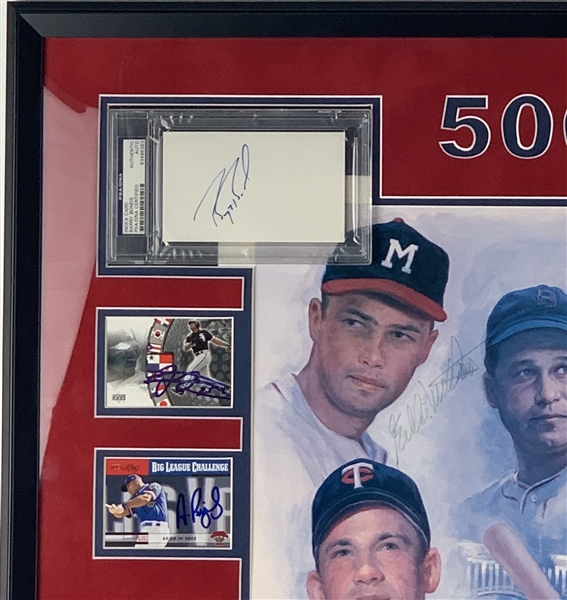Extraordinary Ltd. Ed. 500 Home Run Collage w/ 23 Signatures Including Hank Aaron, Willie Mays, and Ted Williams (JSA LOA)