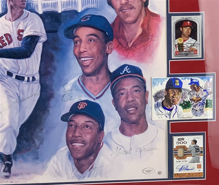 Extraordinary Ltd. Ed. 500 Home Run Collage w/ 23 Signatures Including Hank Aaron, Willie Mays, and Ted Williams (JSA LOA)