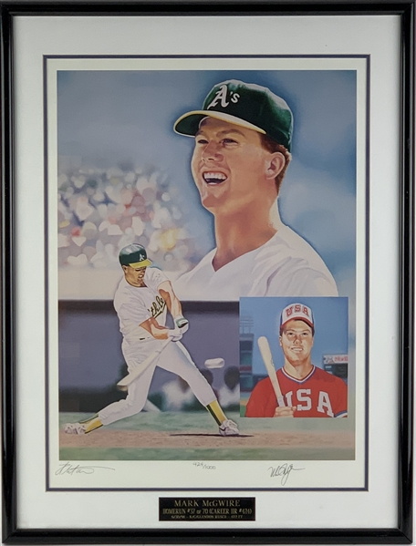 Mark McGwire Signed Ltd. Ed. Lithograph in Custom Framed Display (Third Party Guaranteed)