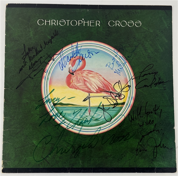 Christopher Cross: Group Signed Self Titled Album Cover (8 Sigs)(Epperson/REAL)