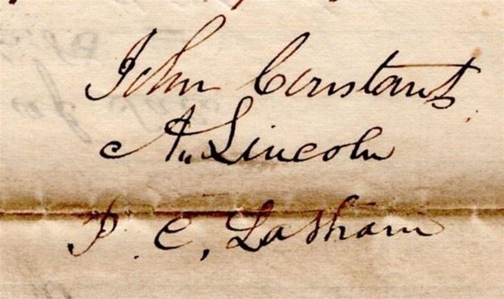 Abraham Lincoln & Stephen Douglas Dual-Signed Legal Archive 34 Pages! 1838 Early Prelude To Debates (Third Party Guaranteed)