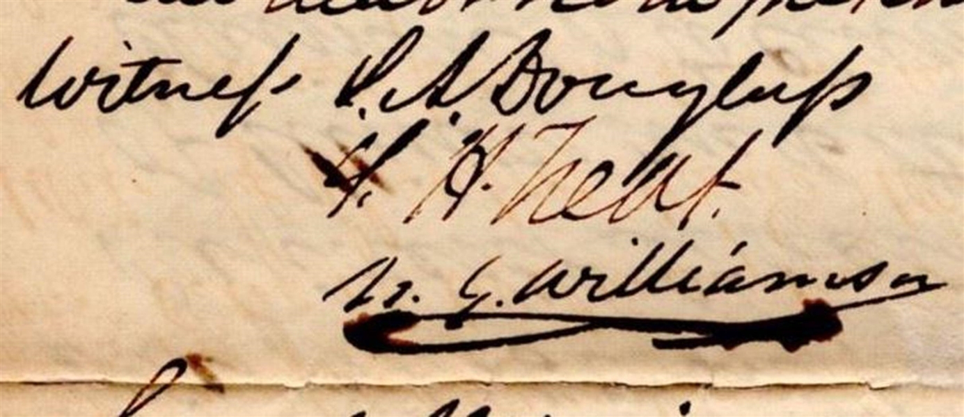 Abraham Lincoln & Stephen Douglas Dual-Signed Legal Archive 34 Pages! 1838 Early Prelude To Debates (Third Party Guaranteed)