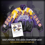 Shaquille ONeal Personally Owned & Worn 1999-2000 LA Lakers Championship Leather Jacket - PHOTO MATCHED & Letter from Shaq (Sports Investors & Beckett/BAS)