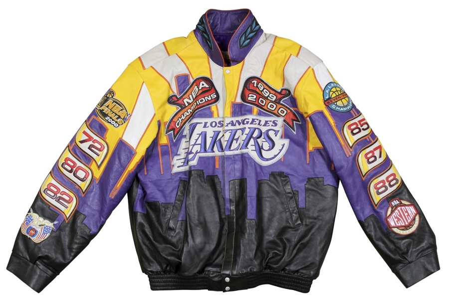 Shaquille O'Neal Personally Owned & Worn 1999-2000 LA Lakers Championship Leather Jacket - PHOTO MATCHED & Letter from Shaq (Sports Investors & Beckett/BAS)