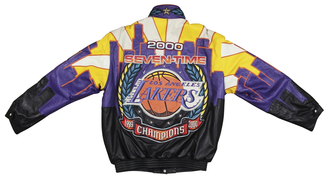 Shaquille O'Neal Personally Owned & Worn 1999-2000 LA Lakers Championship Leather Jacket - PHOTO MATCHED & Letter from Shaq (Sports Investors & Beckett/BAS)