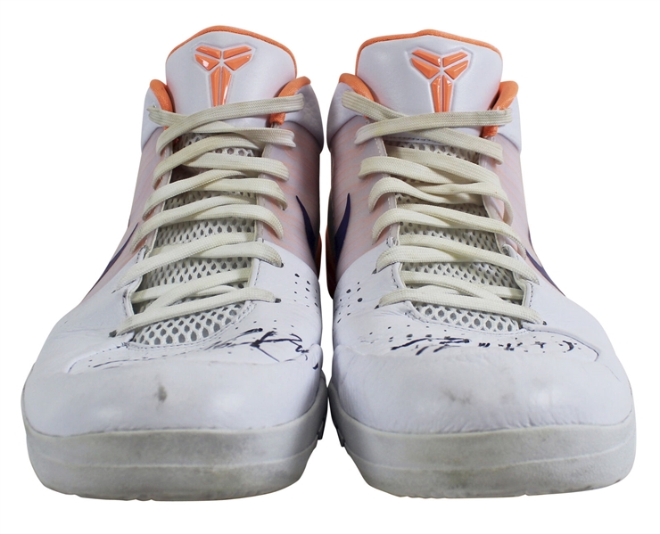 Devin Booker 2019-20 Game Used & Signed Nike Kobe IV Basketball Shoes :: Photomatched to Multiple Games (MeiGray & Beckett/BAS)