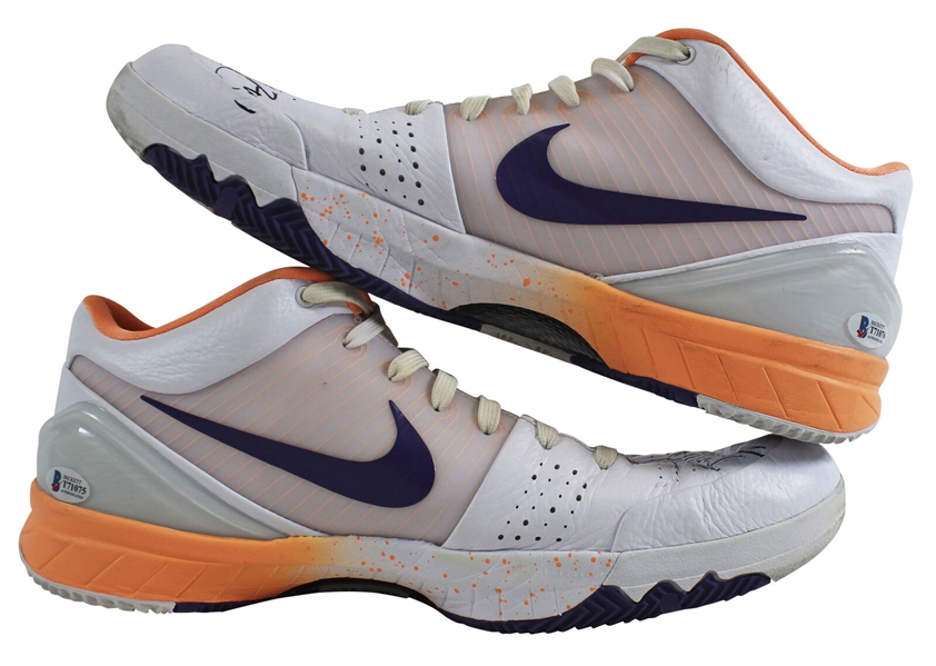 Devin Booker 2019-20 Game Used & Signed Nike Kobe IV Basketball Shoes :: Photomatched to Multiple Games (MeiGray & Beckett/BAS)