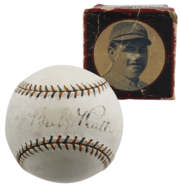 Babe Ruth Signed Spalding "Babe Ruth Home Run Special" Baseball with Original Box (PSA/DNA LOA)