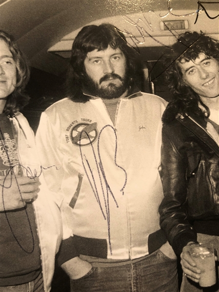 Led Zeppelin ULTRA RARE Group Signed 8 x 10 from 1977 U.S. Tour - Their Final American Tour! (Tracks UK LOA, Epperson/REAL LOA & Letter of Provenance)