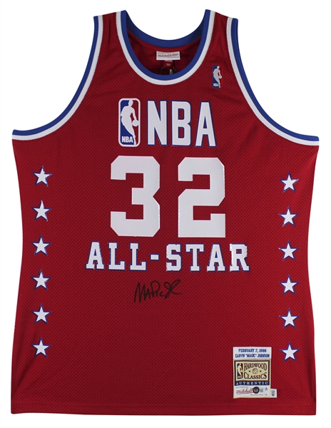 Magic Johnson Signed Mitchell & Ness 1988 All-Star Game Style Jersey (Beckett/BAS Witnessed)