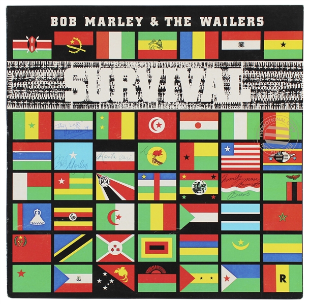 Bob Marley & The Wailers Group Signed "Survival" Record Album (JSA LOA)