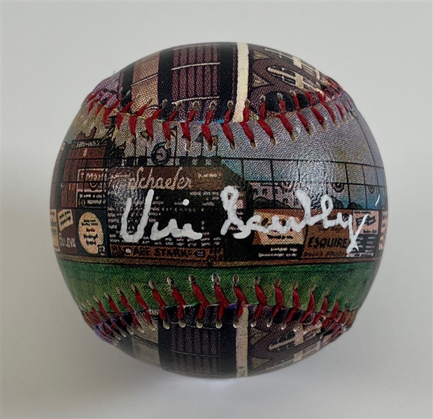Vin Scully Signed Ebbets Field Commemorative Ball (PSA/DNA)