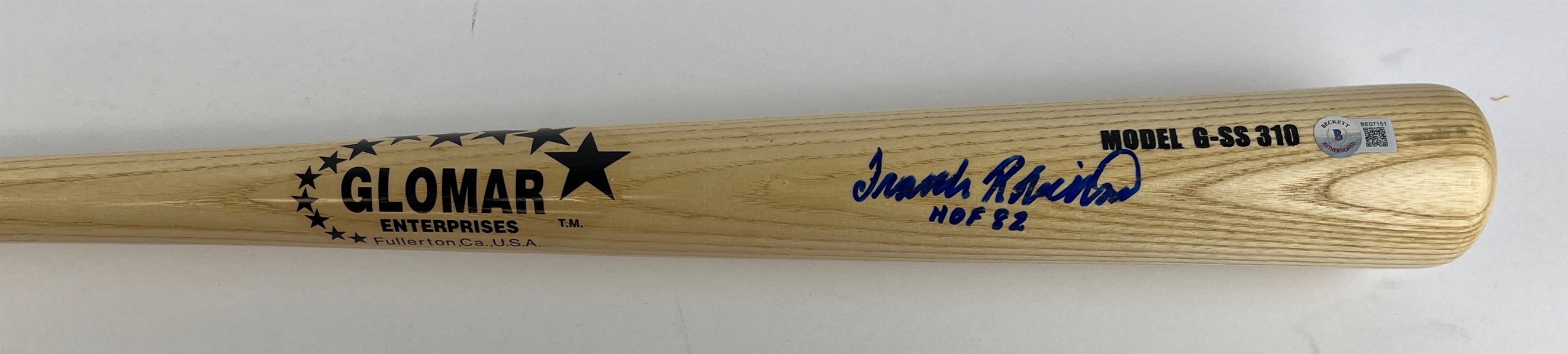 Frank Robinson Signed & Inscribed Baseball Bat (Beckett/BAS)