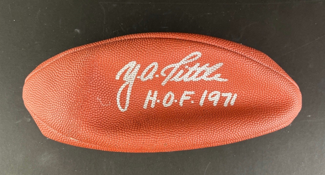 Y.A. Tittle Signed Wilson Leather NFL Football (Beckett/BAS)