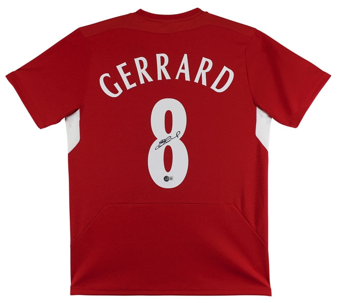 Steven Gerrard Signed Liverpool FC 2005 UCL Final Home Jersey (Beckett/BAS)