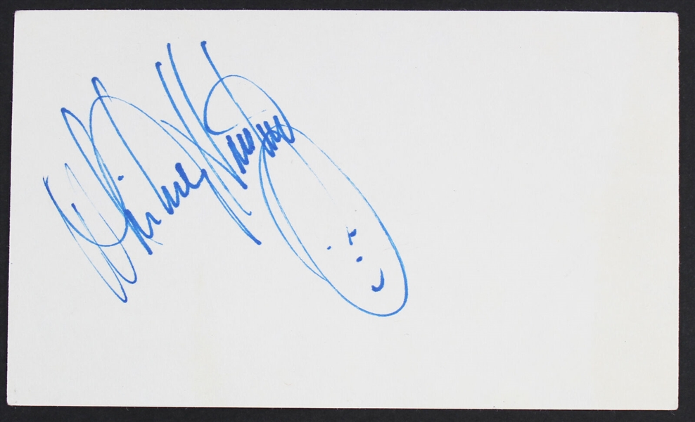 Whitney Houston Signed Index Card with Early Full Name Autograph (JSA LOA)