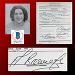 Wrestling All-Stars Signed 1980s Contracts with RARE Andre The Giant Contract - Andre Signs His Legal Name! (Beckett/BAS LOA)