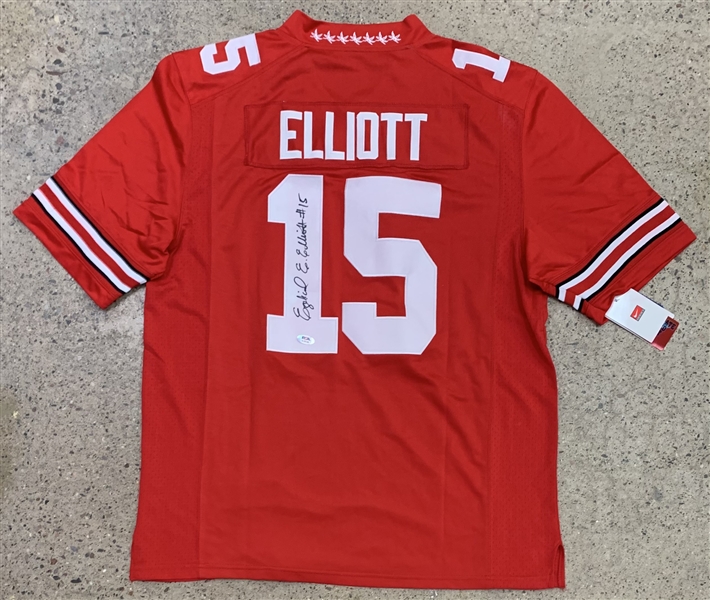 Ezekiel Elliott Signed Ohio State Buckeyes College Jersey (PSA/DNA)