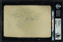 The Beatles Superb Group Signed Vintage Album Page with All Four Members (Beckett/BAS Encapsulated)