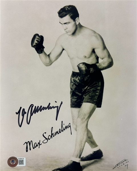 Max Schmeling Lot of Two (2) Signed 8" x 10" Photographs (Beckett/BAS)