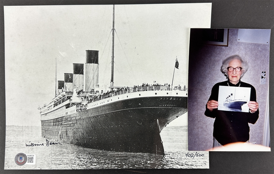 Titanic: Millvina Dean Signed 8" x 10" Titanic Photograph (Beckett/BAS)