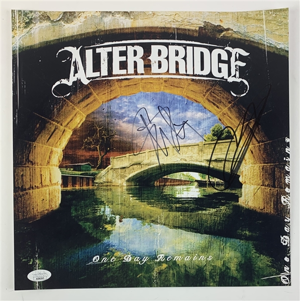 Alter Bridge: Mark Tremonti & Scott Phillips Signed 12" x 12" Flat for "One Day Remains" (JSA COA)