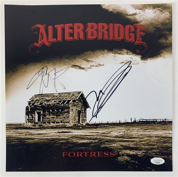 Alter Bridge: Mark Tremonti & Scott Phillips Signed 12" x 12" Flat for "Fortress" (JSA COA)