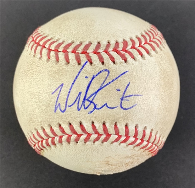 Will Smith Game Used & Signed OML Baseball :: Used 8-20-2022 MIA vs LAD :: Ball Pitched to Smith! (MLB Holo & PSA/DNA)