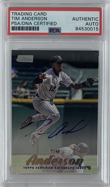 Tim Anderson Signed 2017 Topps TC (PSA/DNA Encapsulated)