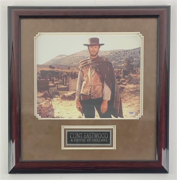 Clint Eastwood Signed Classic Western 11" x 14" Color Photo in Custom Framed Display (PSA/DNA)