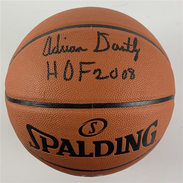 Adrian Dantley Signed Spalding NBA Replica Model Basketball (JSA Witnessed COA)