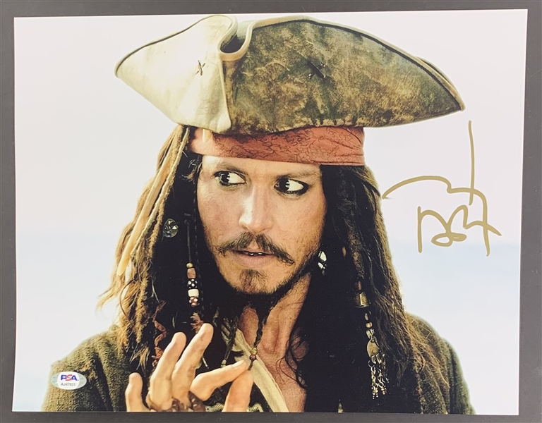 Johnny Depp Signed 11" x 14" Color Photograph as Captain Jack Sparrow from "Pirates of the Caribbean" (PSA/DNA)