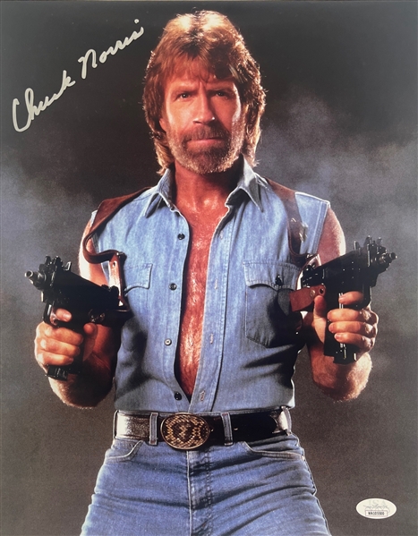 Chuck Norris Signed 11" x 14" Photo (JSA Witness)