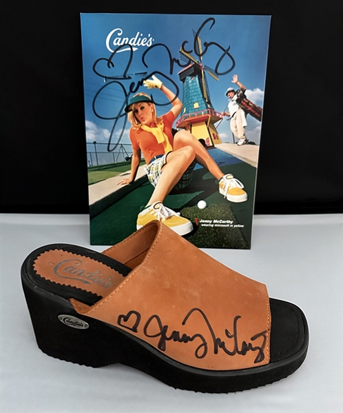 Jenny McCarthy Signed Candies Platform Shoe and 8x10 Promo Photo! (Third Party Gurantee)