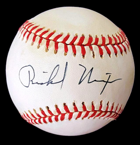 President Richard Nixon Nicely Signed A.L. Baseball On Sweet Spot! (PSA/DNA)
