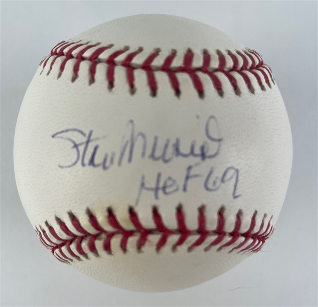 Stan Musial Signed OML Baseball w/ "HOF 9" Inscription (Third Party Guarantee)