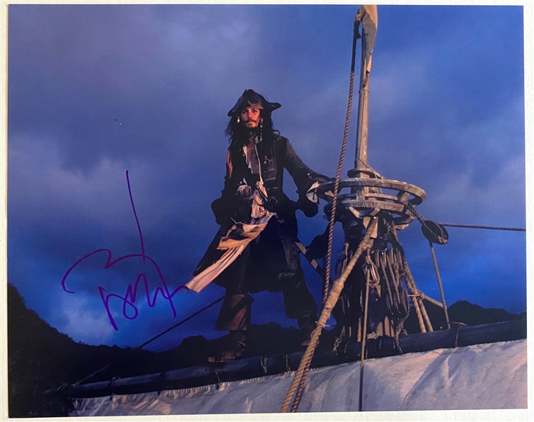 Pirates of the Caribbean: Johnny Depp In-Person Signed 14” x 11” Photo (JSA Authentication)