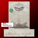 Abraham Lincoln Signed Civil War Military Appointment Document (JSA Authentication) 