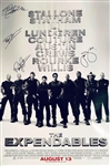 Expendables Cast Signed Full-Sized 27” x 40” Movie Poster (4 Sigs) (Third Party Guaranteed)