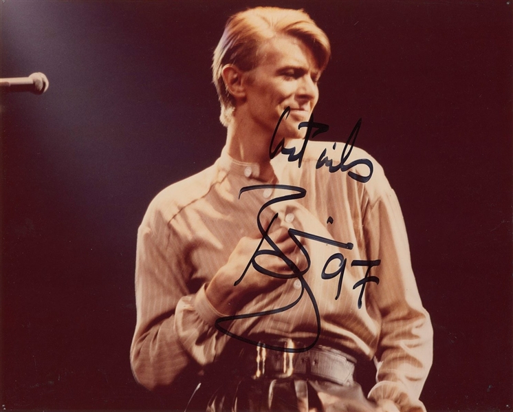 David Bowie 1997 Signed “Isolar II Tour” 1978 Concert 10” x 8” Photo (Andy Peters Bowie Expert) 