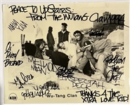 Wu-Tang Clan ULTRA RARE Complete Group Signed 8" x 10" RCA Records Promotional Photograph (JSA LOA)