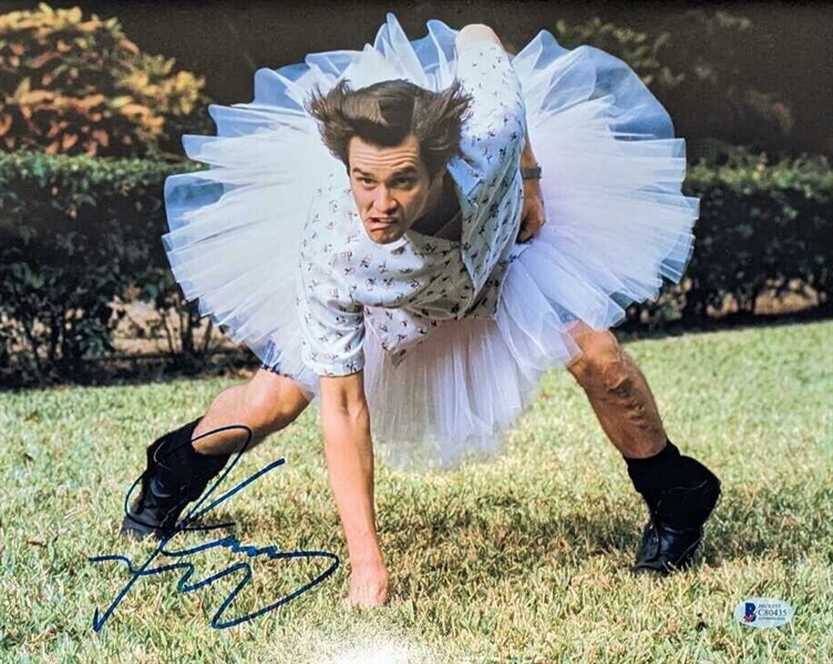 Jim Carrey In-Person Signed 11" x 14" Color Photo from "Ace Ventura" (Beckett/BAS LOA)