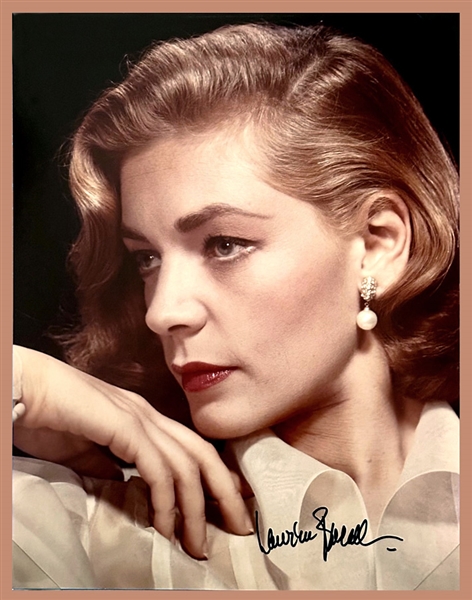 Lauren Bacall Signed IN-PERSON 11x14 Glamour Photo  ( Third Party Guarantee)