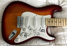 The FOO FIGHTERS Signed Stratocaster Style Guitar with Original Lineup (Third Party Guarantee)