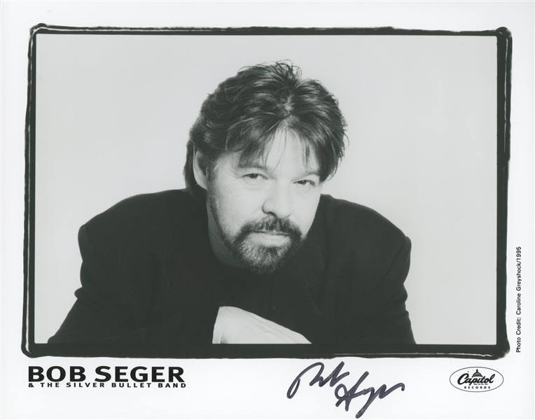 Bob Seger Signed 8" x 10" Capitol Records Promo Photo (Epperson/REAL LOA)