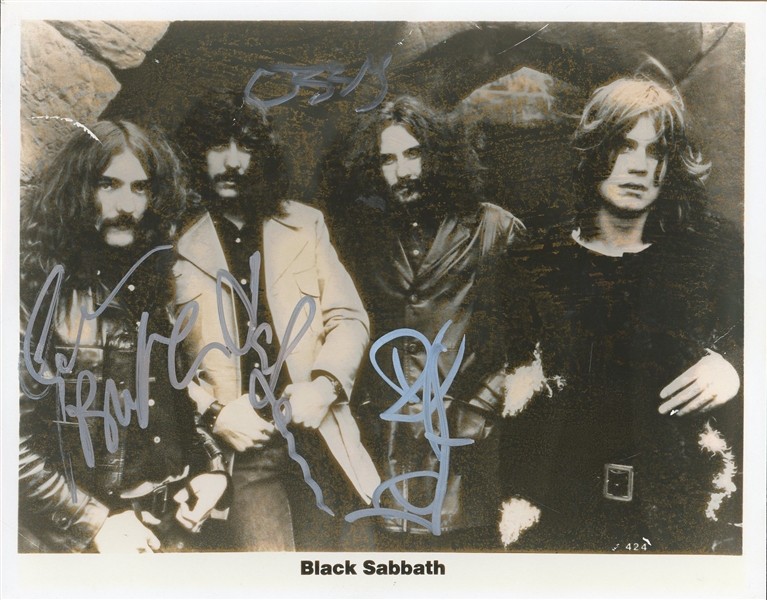 Black Sabbath: Group Signed 8" x 10" Promo Photo (Epperson/REAL)