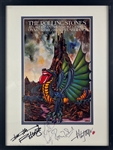 Rolling Stones: Group Signed 17.5" x 23.5" 1973 Tour Poster (4 Sigs)(Epperson/REAL)