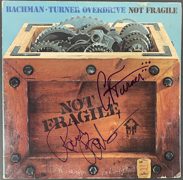 Bachman-Turner Overdrive: Group Signed "Not Fragile" Album Cover (2 Sigs)(Beckett/BAS Sticker)